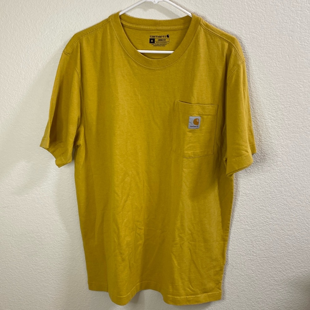 Carhartt Loose‎ Fit Logo Pocket T Shirt Mustard